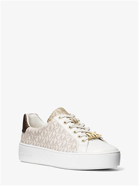 poppy logo sneaker michael kors|michael kors poppy logo sneakers.